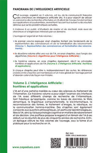 Panorama de l'intelligence artificielle. Volume 3, L'intelligence artificielle : frontières et applications