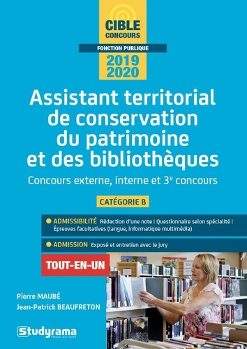 Assistant territorial de conservation du patrimoine et des bibliothèques. Concours externe, interne et 3e concours, catégorie B  Edition 2019-2020