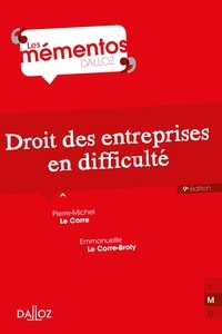 Pierre-Michel Le Corre et Emmanuelle Le Corre-Broly - Droit des entreprises en difficulté - 9e ed..