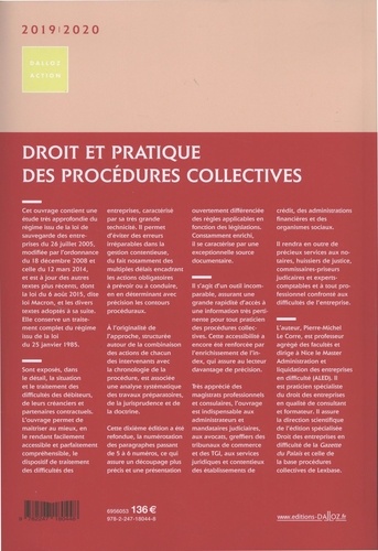 Droit et pratique des procédures collectives  Edition 2019-2020