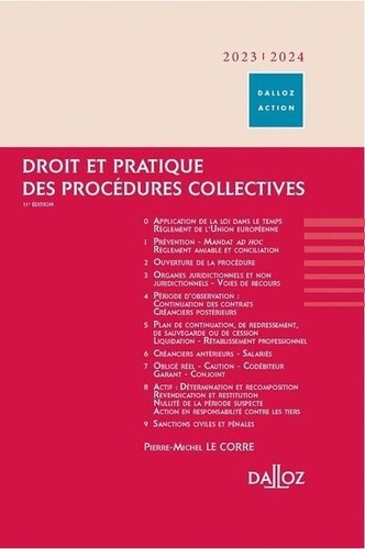 Droit et pratique des procédures collectives  Edition 2023-2024