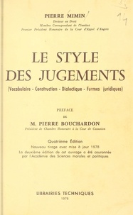 Pierre Mimin - Le style des jugements.