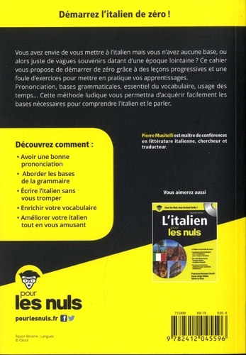 Cahier d'exercices Italien pour les nuls. Débutant/Faux débutant Niveaux A1-A2