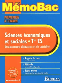 Sciences économiques et sociales Terminale ES.