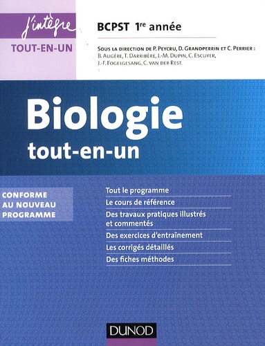 Pierre Peycru et Didier Grandperrin - Biologie BCPST 1re année tout-en-un.