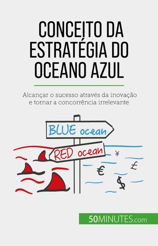 Conceito da Estratégia do Oceano Azul. Alcançar o sucesso através da inovação e tornar a concorrência irrelevante