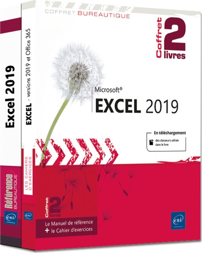 Pierre Rigollet - Excel 2019 - Coffret de 2 livres : Le Manuel de référence ; Le Cahier d'exercices.