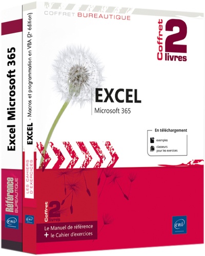Pierre Rigollet - Excel Microsoft 365 - Coffret en 2 volumes : Le manuel de référence + le cahier d'exercices sur les macros et la programmat.