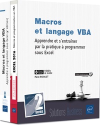 Galabria.be Macros et langage VBA. Apprendre et s'entraîner par la pratique à programmer sous Excel - Coffret en 2 volumes : Macros et langage VBA ; Excel Image