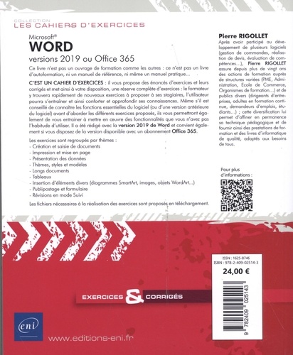 Word. Versions 2019 ou Office 365