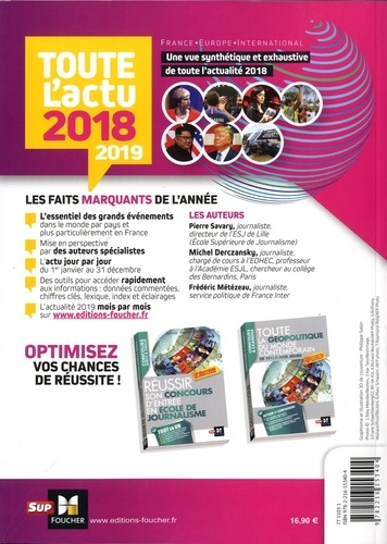 Toute l'actu 2018. Concours & examens  Edition 2019