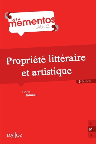 Propriété littéraire et artistique 3e édition
