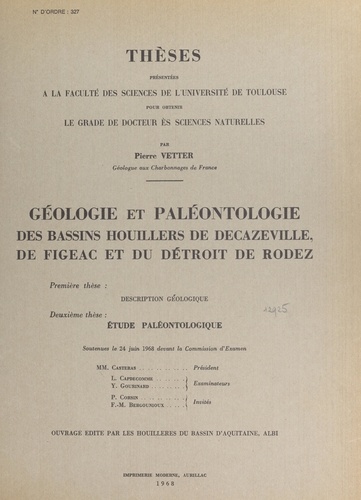 Géologie et paléontologie des bassins houillers de Decazeville, de Figeac et du détroit de Rodez (2). Étude paléontologique