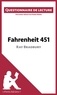 Pierre Weber - Fahrenheit 451 de Ray Bradbury - Questionnaire de lecture.