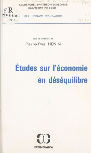 Études sur l'économie en déséquilibre