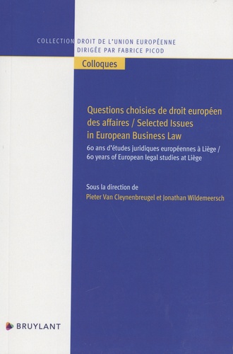 Questions choisies de droit européen des affaires