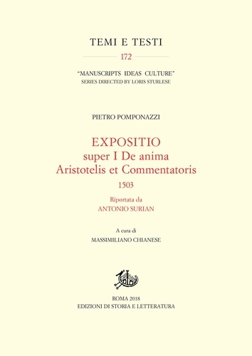 Pietro Pomponazzi et Massimiliano Chianese - Expositio super I De anima Aristotelis et commentatoris, 1503 - Riportata da Antonio Surian.
