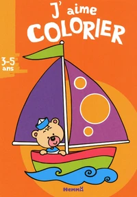 J'aime colorier ours bateau