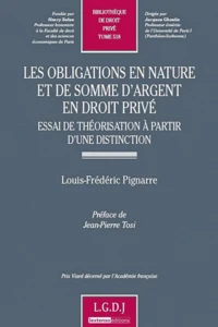 Les obligations en nature et de somme d'argent en droit privé