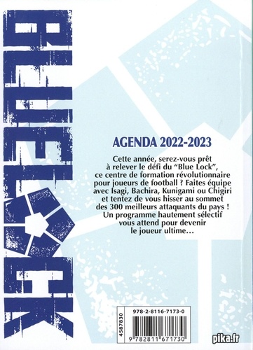 Agenda Blue Lock  Edition 2022-2023