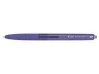 Super grip g stylo bille f bleu violet - pointe fine retractable