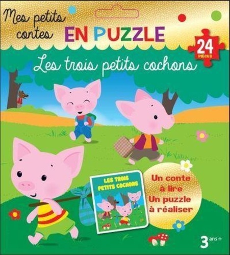  Pimchou et Marie-Hélène Grégoire - Les 3 petits cochons - Mes petits contes en puzzle.