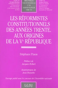 Les réformistes constitutionnels des années trente