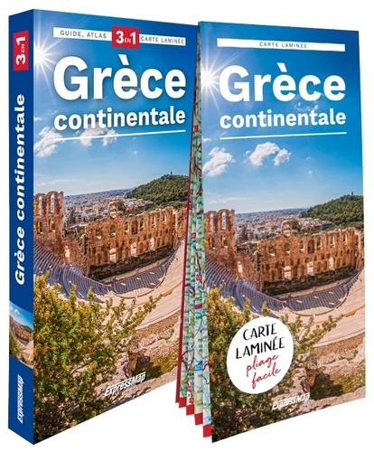 Grèce continentale. Guide + Atlas + Carte laminée 1/800 000  Edition 2023