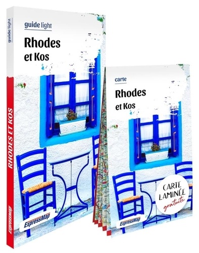 Rhodes et Kos. Avec 1 carte laminée 1/160 0000  Edition 2024