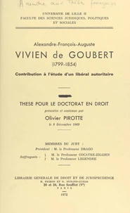 Alexandre-François-Auguste Vivien de Goubert, 1799-1854
