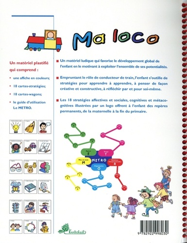 Le Metro Ma loco. Des stratégies pour apprendre. Avec une affiche en couleurs ; 18 cartes-stratégies ; 18 cartes-wagons ; le guide d'utilisation