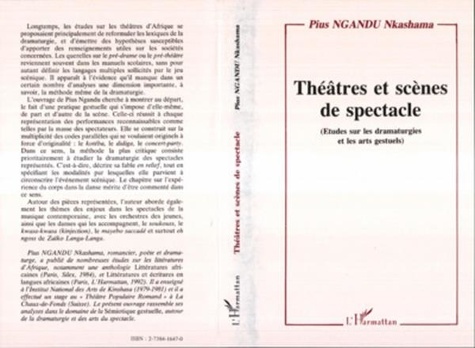 Pius Ngandu Nkashama - Théâtres et scènes de spectacle - Études sur les dramaturgies et les arts gestuels.