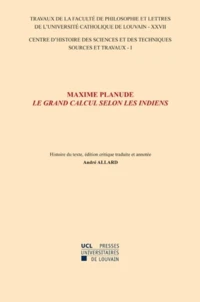 Le grand calcul selon les indiensMaxime Planude