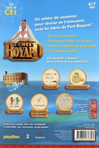 Fort Boyard Le cahier de vacances !. CP vers le CE1  Edition 2021