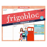 Frigobloc, calendrier hebdomadaire aimanté
