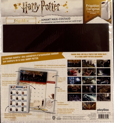 Frigobloc Harry Potter. Le calendrier maxi-aimanté pour se simplifier la vie !  Edition 2022
