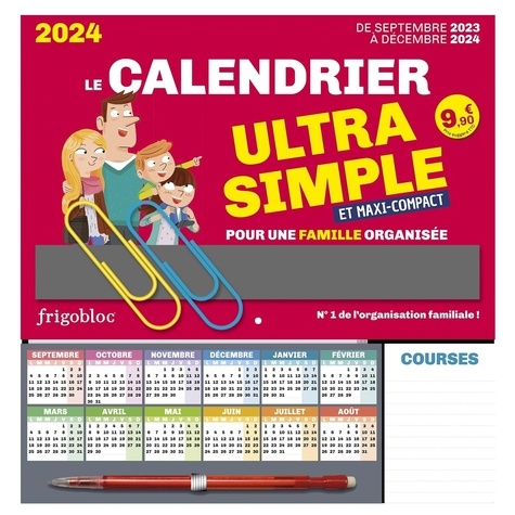 Frigobloc le calendrier ultra simple et maxi-compact pour une famille organisée  Edition 2023-2024