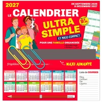 Frigobloc Le calendrier ultra simple maxi-compact pour une famille organisée !