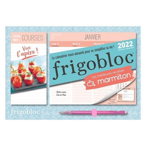  Play Bac - Frigobloc les meilleures recettes Marmiton - Le calendrier maxi-aimanté pour se simplifier la vie !.