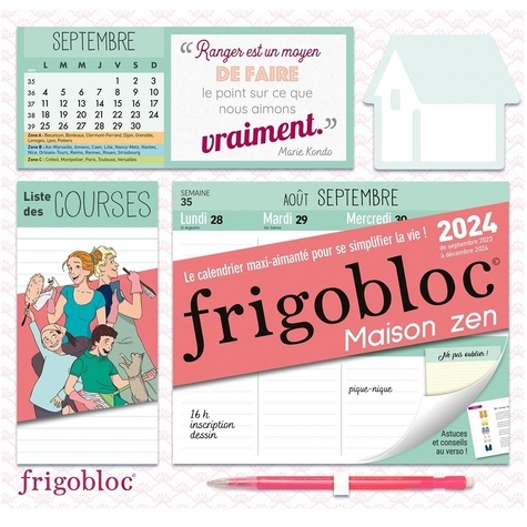 Frigobloc une année zen (édition 2023) - Collectif - Play Bac - Papeterie /  Coloriage - Librairie Martelle AMIENS