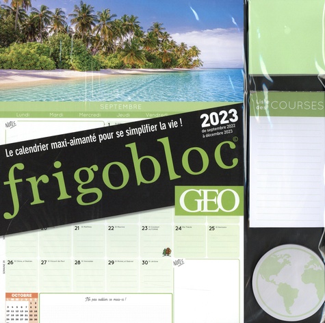 Frigobloc mensuel Géo. De septembre 2022 à décembre 2023  Edition 2023