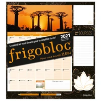 Frigobloc mensuel pour une année zen