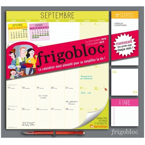 Frigobloc mensuel - Le calendrier maxi-aimanté de Play Bac