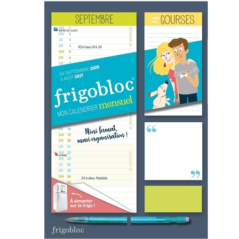  Play Bac - Frigobloc mon calendrier mensuel - Mini format, maxi organisation !.