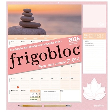 Frigobloc Pour une année Zen. De septembre 2025 à décembre 2026  Edition 2025-2026