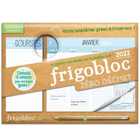  Play Bac - Frigobloc zéro déchet - Le calendrier maxi-aimanté pour se simplifier la vie !.