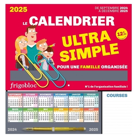 Le calendrier ultra simple  Edition 2024-2025