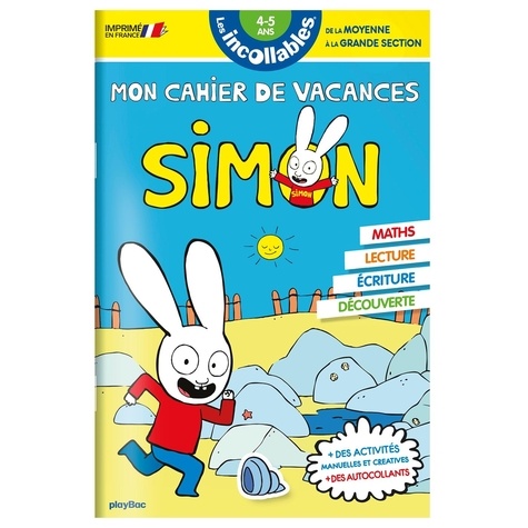  Play Bac - Mon cahier de vacances Simon - De la moyenne à la grande section.