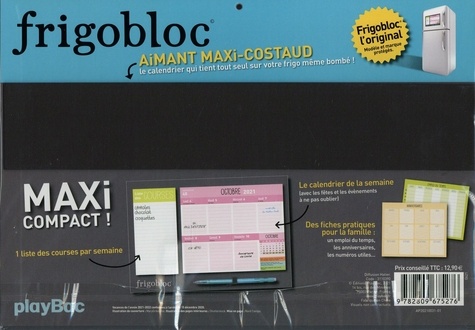 Frigobloc mon calendrier hebdomadaire. Le calendrier maxi-aimanté ! Avec un criterium  Edition 2021-2022