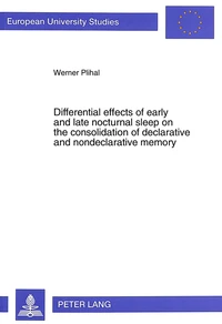 Differential effects of early and late nocturnal sleep on the consolidation of declarative and nondeclarative memory